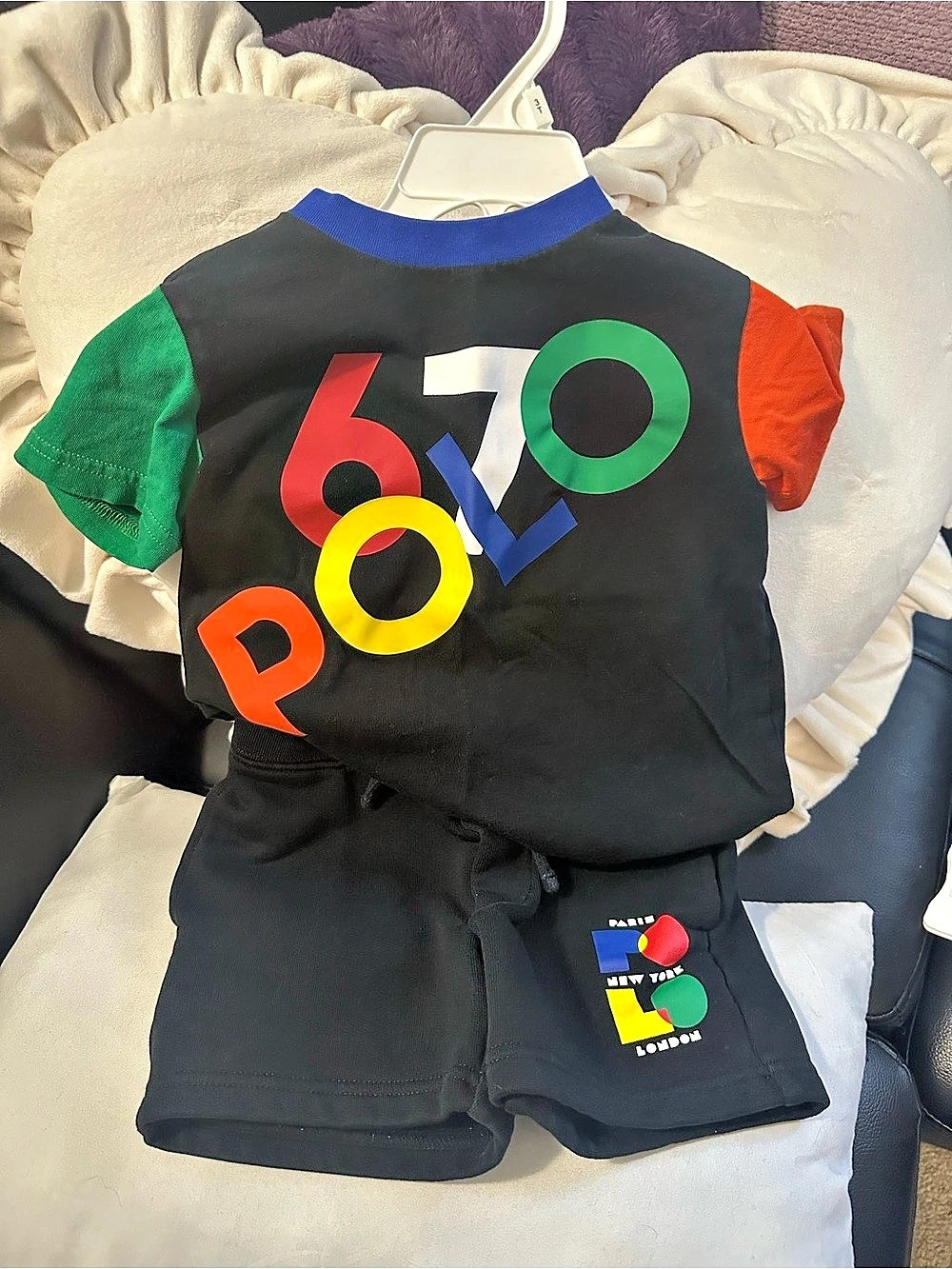 Polo Ralph Lauren Boys Size 2 Color Block Matching Set